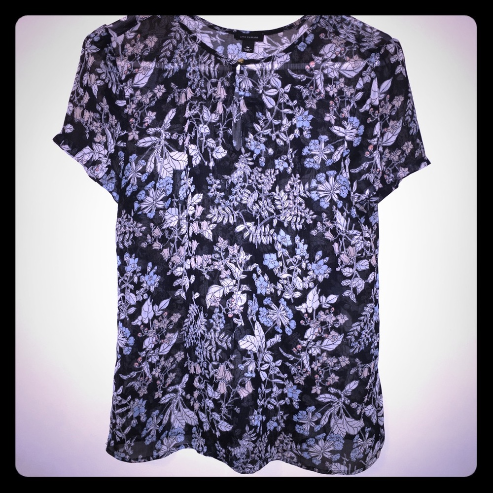 Sheer floral blouse